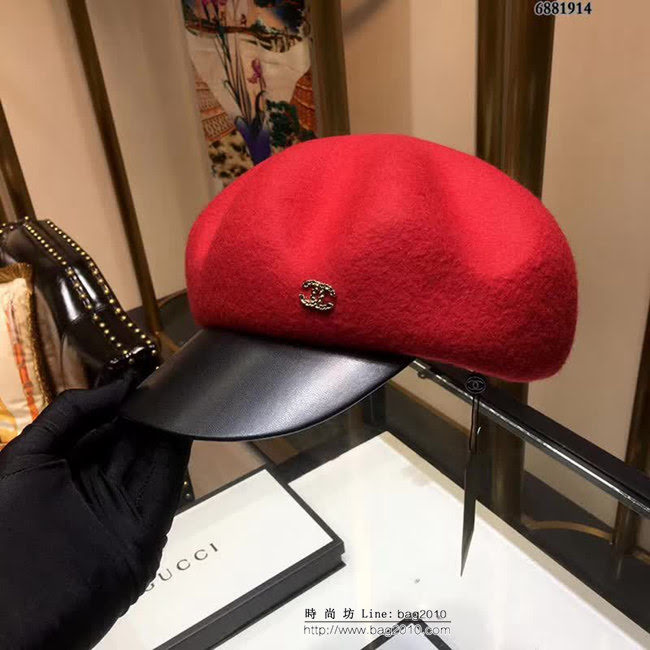 CHANEL香奈兒 2018秋冬南瓜貝蕾帽 6881914 LLWJ5490